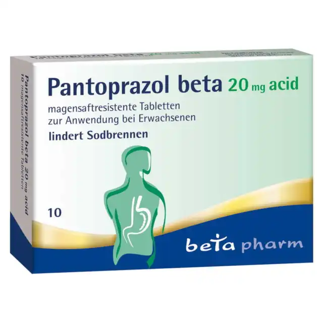PANTOPRAZOL beta 20 mg acid magensaftres.Tabletten 10 S