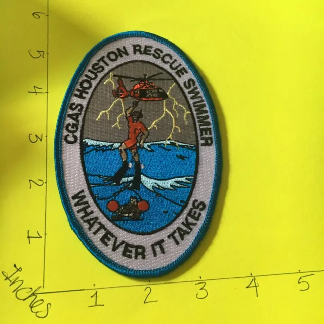 US Coast Guard Patch USCG Air Station Houston Texas Rescue Swimmer - 5/1/23