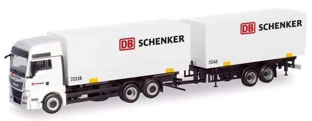 Camion MAN TGX GX 6x2 Avec Remorque HERMES - HERPA 1/87 - Neuf