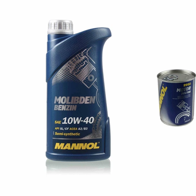 1L Olio Motore MANNOL Molibden Benzina 10W-40 1x MANNOL Motore Doctor Additivo