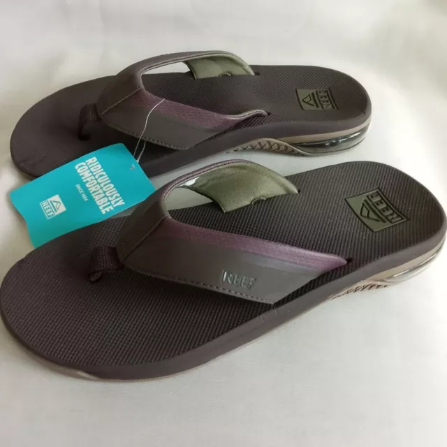 NEW REEF ANCHOR Brown/Gum Thong Flip Flops Comfort Sandals Men’s Size ...