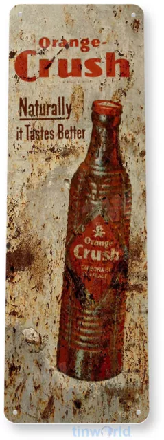 TIN SIGN Orange Crush Soda Cola Drink Kitchen Metal Decor B579