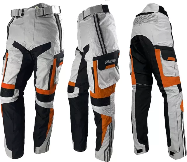Pantaloni per moto da turismo in cordura con protezioni omologate ginocchia fian