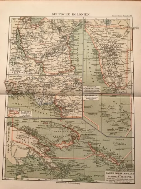 Landkarte Deutsche Kolonien, Meyer 1892