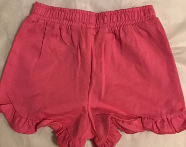Set pantaloncini con logo River Island mini ragazze età 3-4 anni rosa glitter fronzoli nuovi con etichette 9