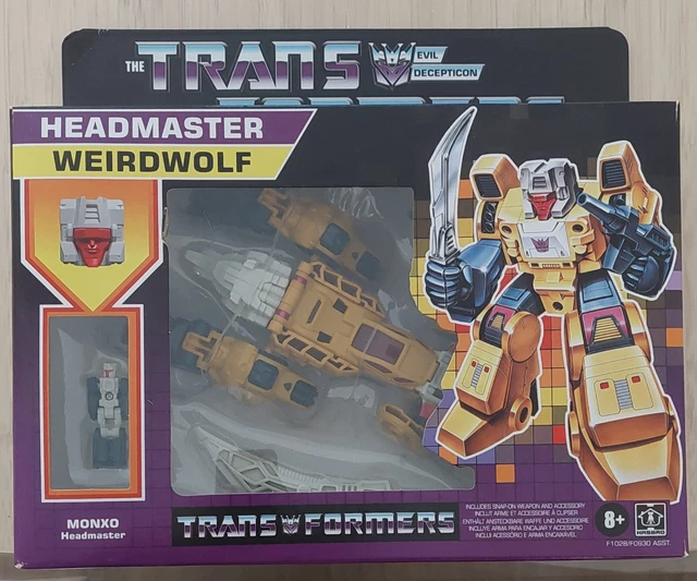 TRANSFORMERS DECEPTICON HEADMASTER Weirdwolf with Monxo MISB 30.42