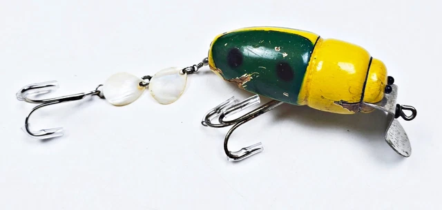 Creek Chub 3852 Beetle ホワイト c 1940 Creek Chub 3852 Beetle ホワイト c 1940 Creek Chub Beetle