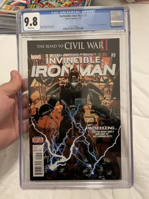 Invincible Iron Man 9 (2016) Cgc 9.8  First Appearance Riri Williams Ironheart
