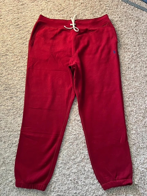 NWT Polo Ralph Lauren Sweatpants - Red - Men's XXL (MEASURED 37x28) (8570)