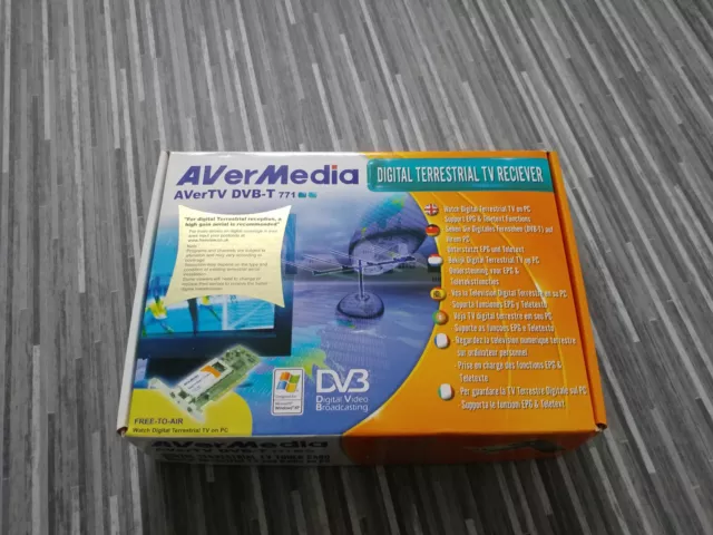 AverMedia AverTV DVB-T 771 PCI TV Tuner card with S-Video input New in Box