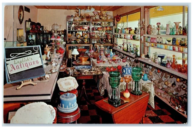 c1950's English's Choice Antique's Store Hiway 99E Hubbard Oregon OR Postcard