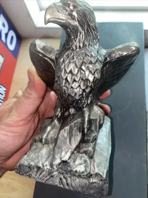 Bald Eagle Piggy Bank Vintage Banthrico Paperweight Patina USA Collector NO KEY