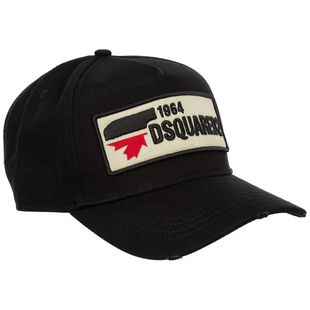 Dsquared2 casquette homme d2 BCM056305C000012124 coton réglable Black Nero