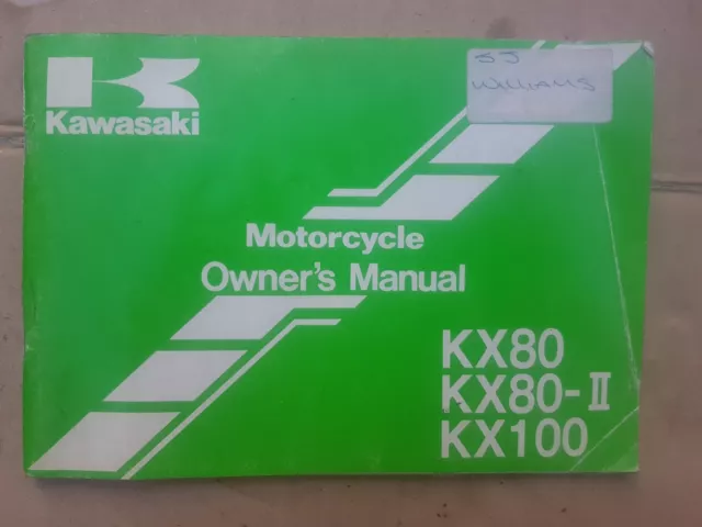 Kawasaki Kx 80 R1.S1 , T1.V1 Kx 100 B1 Owners Manual