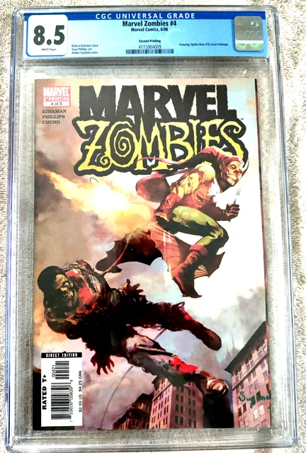MARVEL ZOMBIES #4 (2006) 2nd Print - CGC 8.5 VF+ WP - Amazing Spider-Man #39