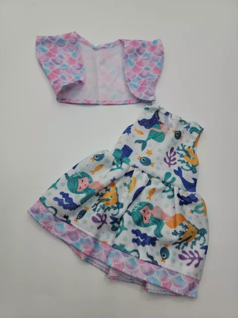 12-14" Baby Doll Clothes Baby Alive Tendor Love Wellie Wisher Mermaid Dress Vest