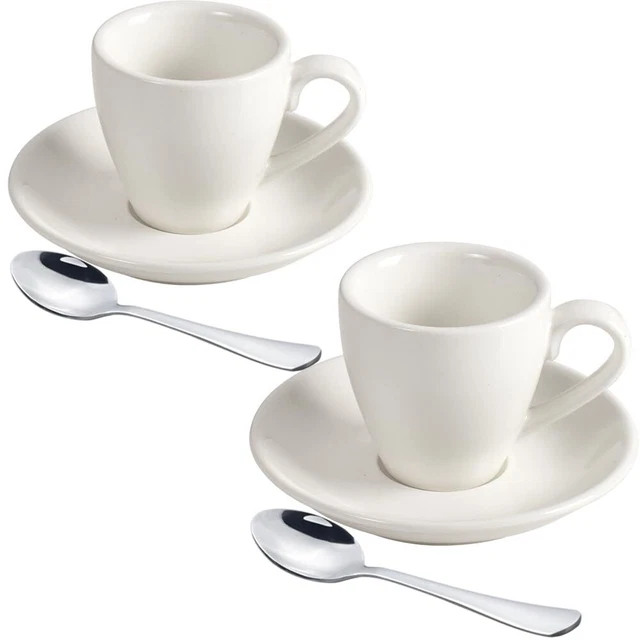 Ensemble Tasse Soucoupe Noir Tasse à Café Porcelaine 220ml Avec Soucoupe - Noir - Micro-ondes Et Lave-vaisselle - IonEgg Tasses à Cappuccino