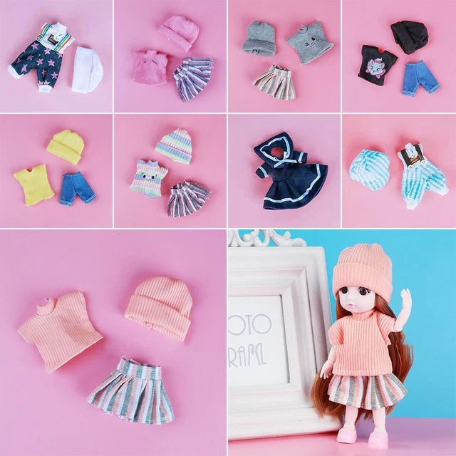DRESS UP FASHION Doll Clothes Hats Girls Toys Best Gifts Dolls Skirt