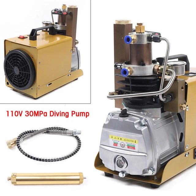 110-130V High Pressure Electric  Air Compressor Scuba Diving Pump 30MPa 4500PSI