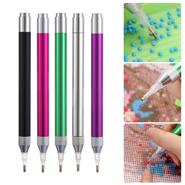 Stylo de forage Pinceau de diamant 5D outil de peinture au diamant éclairage