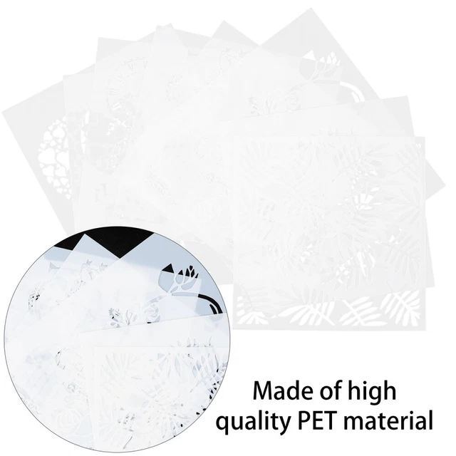 8Pcs Zeichnung Schablonen Malerei Vorlage Hohl Malerei Vorlage 7