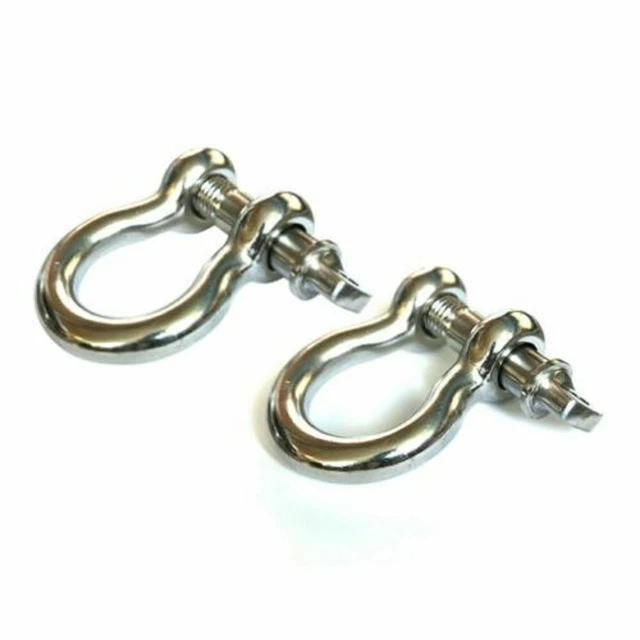 Rugged Ridge Universal D-Ring Shackle Kit  3/4" Stainless Steel Pair - 11235.05
