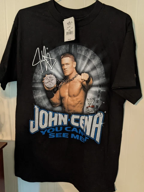 Wwe Hybrid John Cena You Cant See Me T Shirt 2007 Raw Smackdown Black Size M New 1099 Picclick