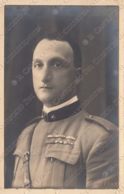 1924 Genova Ufficiale con medagliere Regio esercito Foto militare