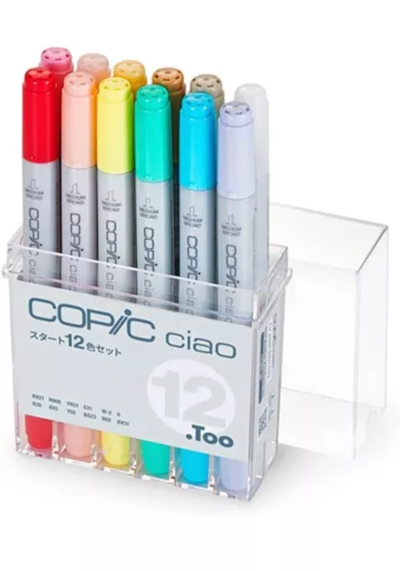 Copic Ciao Sketch Marker 12 Color Start Set Artist Markers JAPAN BRAND NEW