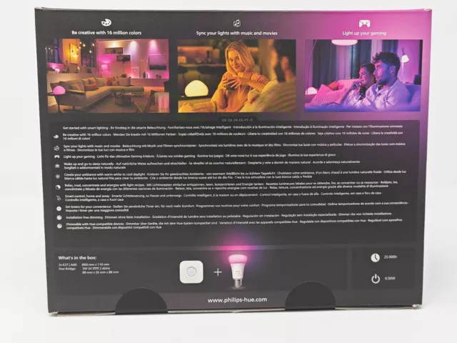 Philips hue white and color ambiance Starter Set 3x E27 + Bridge NEU und OVP 3