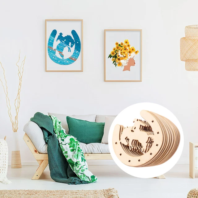 48 Pcs Hufeisen-Chips Holz Kind Holzverzierung Dekorationen Für Pferdepartys