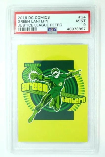 Green Lantern 2016 DC Justice League Retro Trading Card Cryptozoic G4 PSA 9 MINT