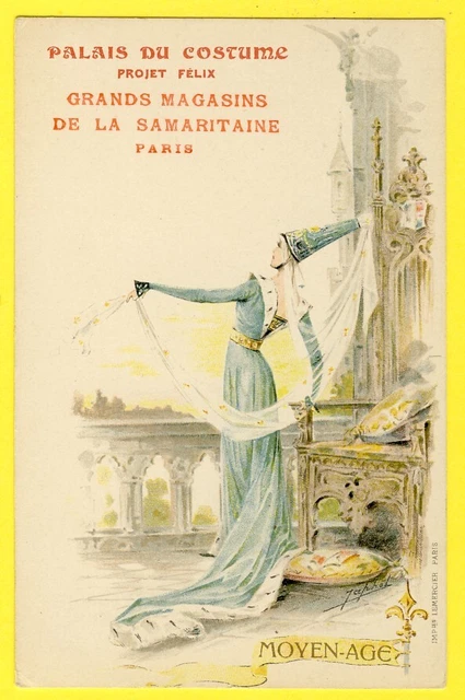 CPA Illustré Femme Bourgeoise 1900 – Art Nouveau, Carte Postale Ancienne, France