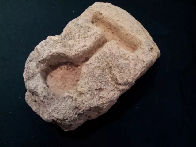Piedra Tallada Abrevadero Molde Siglo XVlll Etnografica Museo Decoración Raro