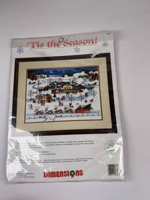DIMENSIONS CHRISTMAS COUNTED Cross Stitch Kit Sleeping Bears Stocking 16  8491 $39.99 - PicClick
