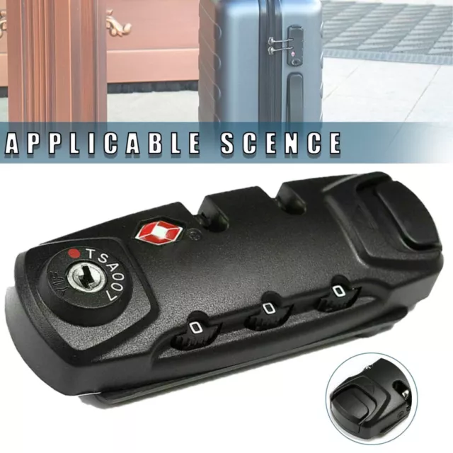3 Digit Combination Padlock Luggage Suitcase Travel TSA Secure Code Lock