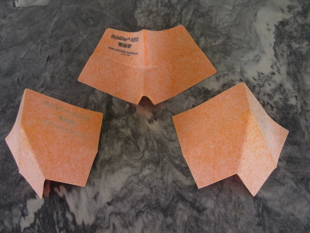 6 CORNER PIECES SCHLUETER-KERDI Shower Waterproofing Membrane Tile Underlayment