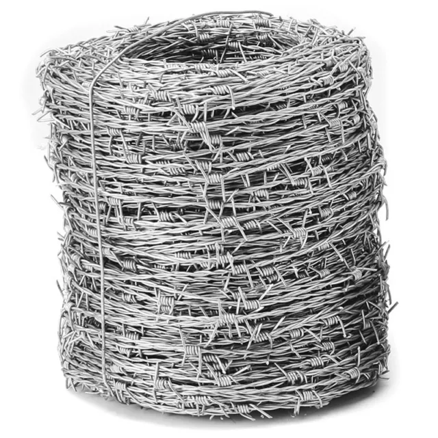 200m Roll of Barbed Wire High Tensile Galvanised Field Paddock Security Fencing