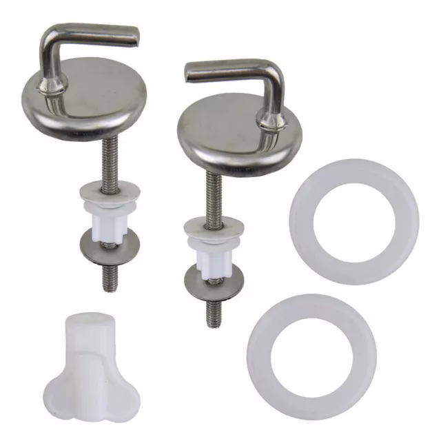 Toilet Cover Hinges Top Fix Toilet Seat Fittings Quick Release Hinges Steel 2Pcs