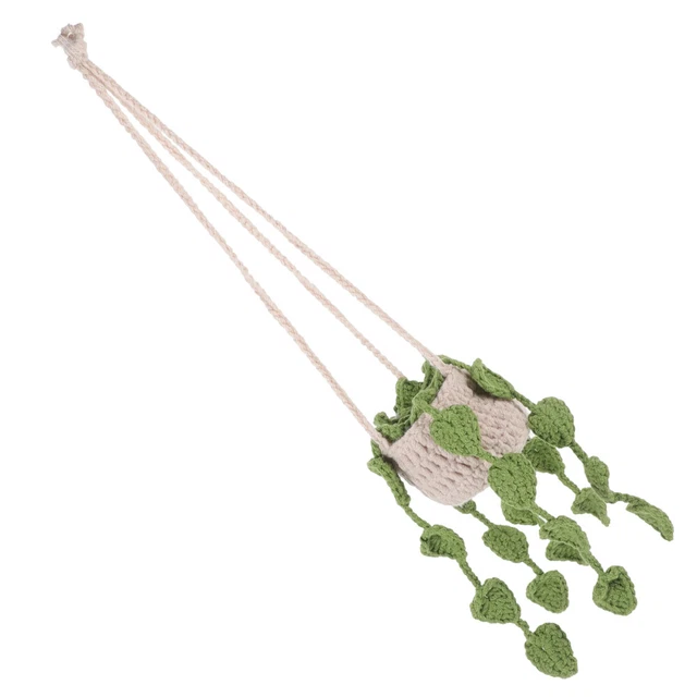 Häkel-Hängepflanze Für Auto - Gestrickter Spiegel-Aufhänger | Niedliches Auto-Ornament