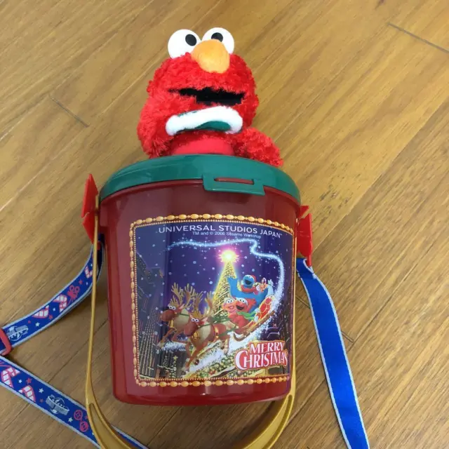Universal Studios Japan Sesame Street Popcorn Bucket Plush Toy FS from Japan