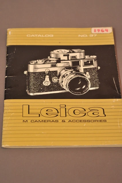 Catálogo de cámaras y accesorios Leica M No. 37 1964 ¡Original!