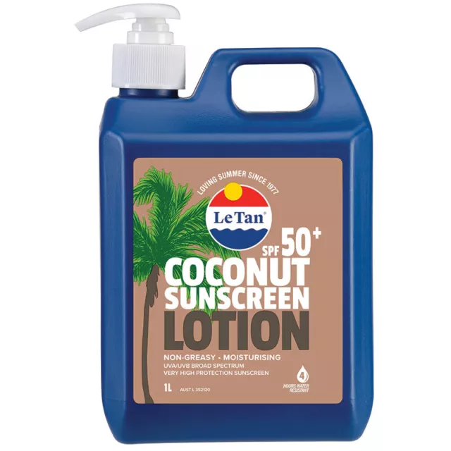 Le Tan SPF 50+ Coconut Sunscreen 1L