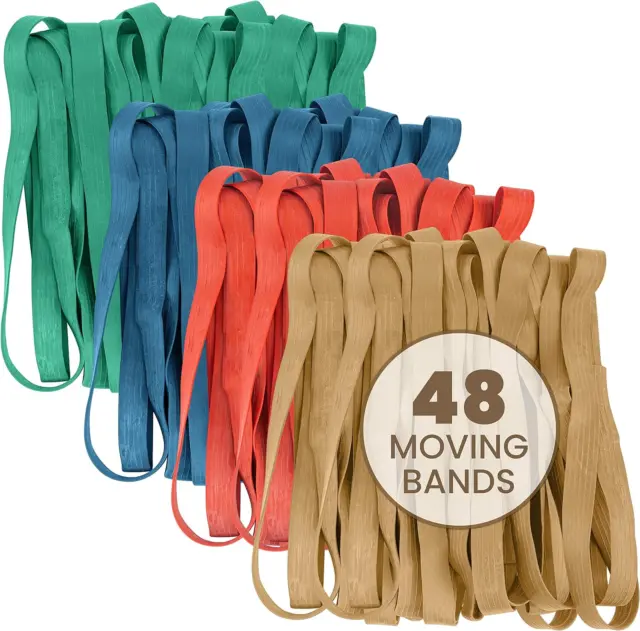 48 Pack Mover Furniture Rubber Bands, Extra Large Rubber Bands for Moving and of