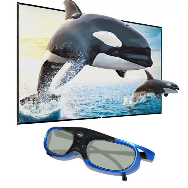 Active Shutter 3D Glasses Rechargeable for Optoma DLP-Link 3D Projector Movie AU