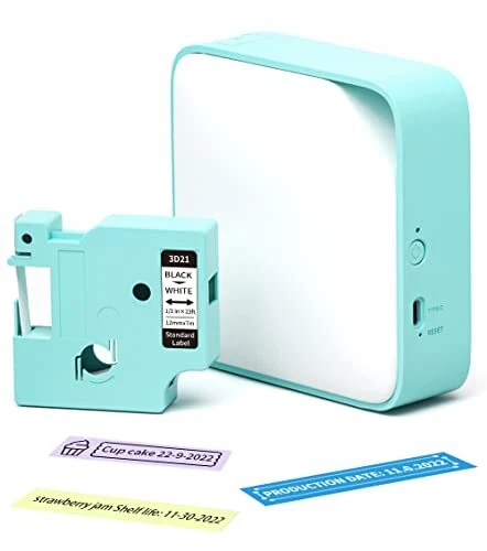 Vixic Label Maker Machine D1600 Label Maker Bluetooth Label Printer Sticker M...