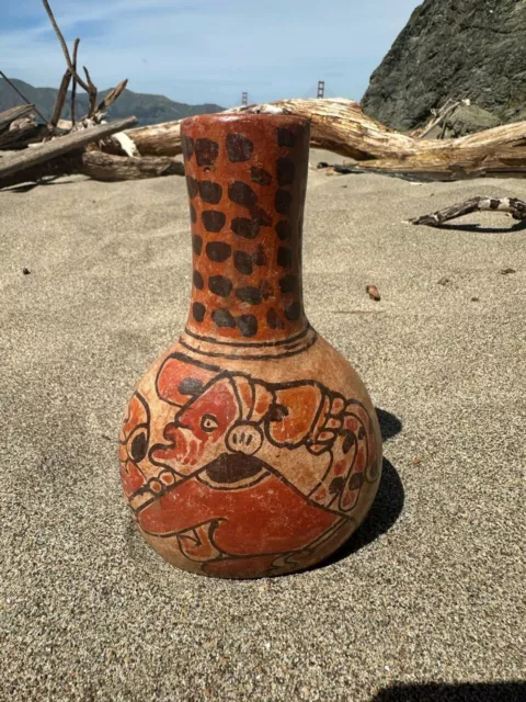 Replica Of A Mayan Pre-Columbian Vase