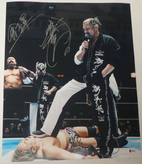 Minoru Suzuki Signed 16x20 Photo BAS COA New Japan Pro Wrestling Kazuchika Okada