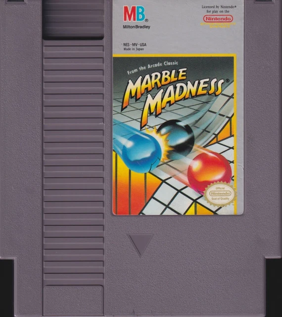 MARBLE MADNESS (1989) nes nintendo entertainment system mb us NTSC USA IMPORT