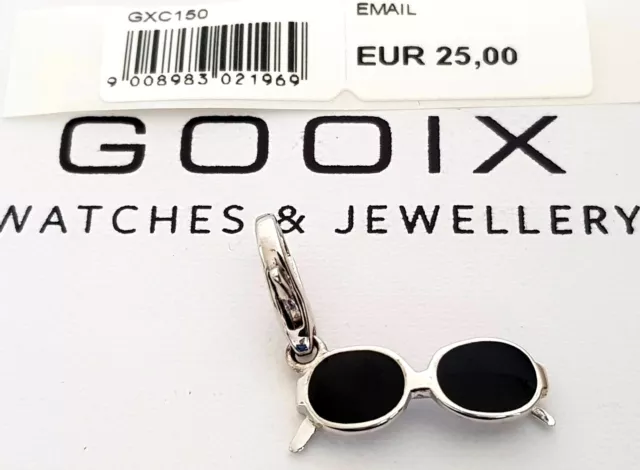 GOOIX Silber 925 er Charm Charms Anhänger Sonnenbrille Brille Emaille neu 93